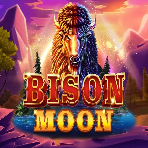 Bison Moon slot logo by Northern Lights Gaming at LalaBet Casino