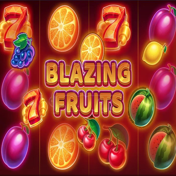 Blazing Fruits slot logo by Inbet Games at LalaBet Casino