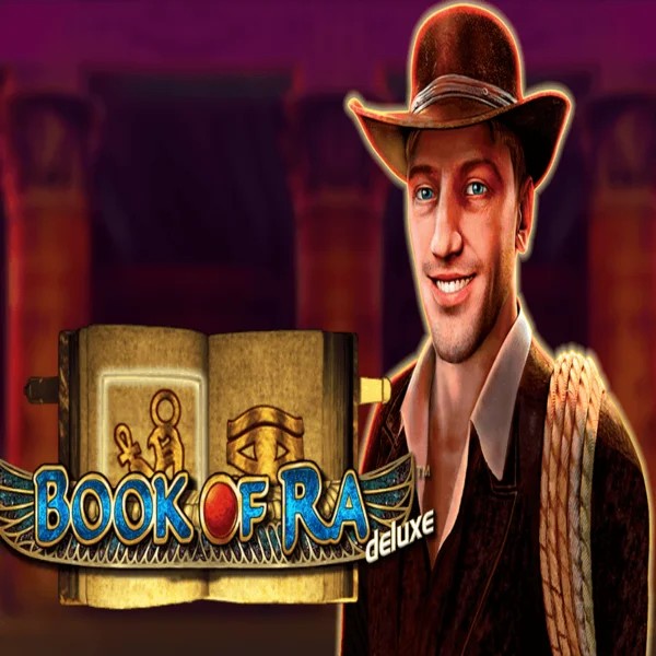 Slots logo of Book of Ra Deluxe from Novomatic at LalaBet Casino