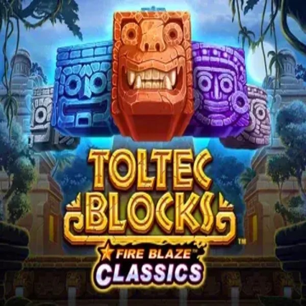 Official Slots logo: Fire Blaze: Toltec Blocks by Rarestone Gaming at LalaBet Casino